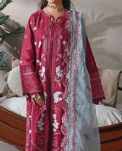 Aabyaan Crimson Lawn Suit- Pakistani Lawn Dress