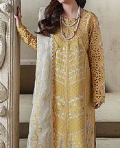 Aabyaan Sand Gold Lawn Suit- Pakistani Designer Lawn Suits