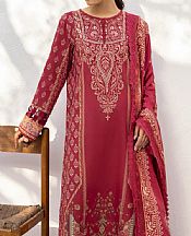 Aabyaan Vivid Burgundy Lawn Suit- Pakistani Designer Lawn Suits