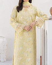 Aabyaan Light Golden Lawn Suit- Pakistani Lawn Dress