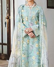 Aabyaan Turquoise Lawn Suit- Pakistani Designer Lawn Suits
