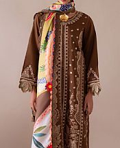 Aabyaan Brown Viscose Suit- Pakistani Winter Clothing