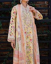 Aabyaan Yellow Lawn Suit- Pakistani Lawn Dress