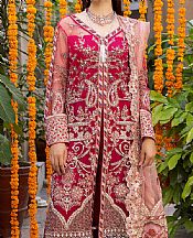 Adans Libas Magenta Net Suit- Pakistani Chiffon Dress