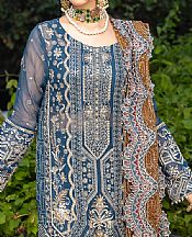 Adans Libas Cornflower Blue Chiffon Suit- Pakistani Chiffon Dress
