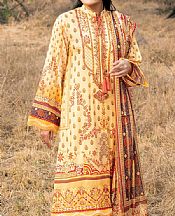 Sand Gold Lawn Suit- Pakistani Lawn Dress