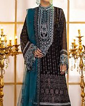 Adans Libas Black Chiffon Suit- Pakistani Chiffon Dress