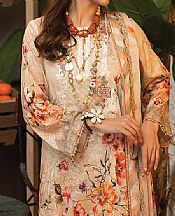 Beige/Peach Lawn Suit- Pakistani Designer Lawn Dress