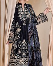 Adans Libas Black Velvet Suit- Pakistani Winter Clothing