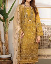 Adans Libas Mustard Chiffon Suit- Pakistani Chiffon Dress