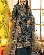Hunter Green Chiffon Suit- Pakistani Chiffon Dress