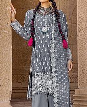 Adans Libas Grey Lawn Suit- Pakistani Designer Lawn Suits