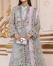 Adans Libas Sky Blue Net Suit- Pakistani Chiffon Dress
