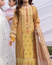 Sand Gold/Beige Swiss Lawn Suit- Pakistani Designer Lawn Dress