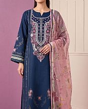 Navy Blue Lawn Suit