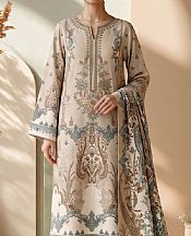 Adans Libas Beige Lawn Suit- Pakistani Lawn Dress