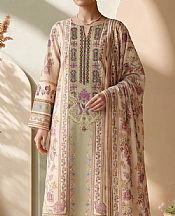 Adans Libas Tan/Green Lawn Suit- Pakistani Lawn Dress