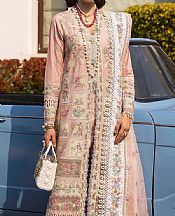Adans Libas Rose Pink Lawn Suit- Pakistani Designer Lawn Suits