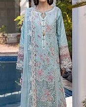 Adans Libas Baby Blue Organza Suit- Pakistani Lawn Dress