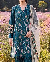 Adans Libas Teal Lawn Suit- Pakistani Lawn Dress