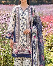 Adans Libas Off-white Lawn Suit- Pakistani Designer Lawn Suits
