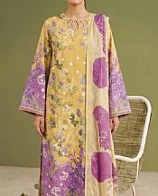 Adans Libas Yellow Lawn Suit- Pakistani Lawn Dress