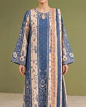 Adans Libas Denim Blue Lawn Suit- Pakistani Designer Lawn Suits