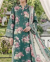 Adans Libas Teal Lawn Suit- Pakistani Designer Lawn Suits