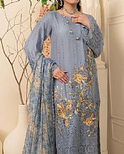 Adans Libas Cadet Grey Lawn Suit- Pakistani Designer Lawn Suits