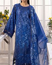 Adans Libas Royal Blue Lawn Suit- Pakistani Lawn Dress
