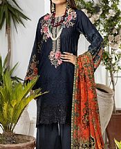 Midnight Blue Lawn Suit- Pakistani Designer Lawn Dress