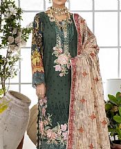 Hunter Green Lawn Suit- Pakistani Designer Lawn Dress