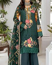 Brunswick Green Lawn Suit- Pakistani Designer Lawn Dress