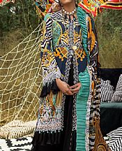 Sea Green/Black Lawn Suit- Pakistani Designer Lawn Dress