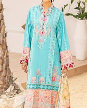 Light Turquoise Lawn Suit- Pakistani Designer Lawn Dress