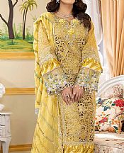 Yellow Organza Suit- Pakistani Chiffon Dress