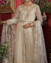 Adans Libas Ivory Organza Suit- Pakistani Chiffon Dress