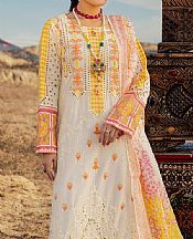 Adans Libas Off White Lawn Suit- Pakistani Designer Lawn Suits