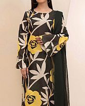 Adans Libas Black/Off White Jacquard Suit- Pakistani Designer Lawn Suits