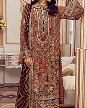 Chestnut Brown Chiffon Suit- Pakistani Designer Chiffon Suit