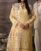 Adans Libas Sand Gold Lawn Suit- Pakistani Lawn Dress
