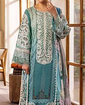 Adans Libas Teal Lawn Suit- Pakistani Lawn Dress