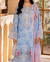 Adans Libas Carolina Blue Lawn Suit- Pakistani Lawn Dress