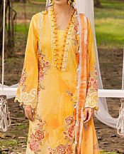 Adans Libas Mustard Lawn Suit- Pakistani Lawn Dress