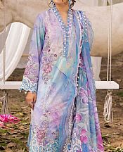 Adans Libas Cadet Blue Lawn Suit- Pakistani Designer Lawn Suits