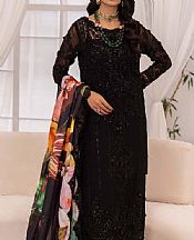 Adans Libas Black Chiffon Suit- Pakistani Designer Chiffon Suit