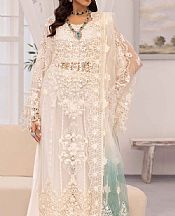 Adans Libas White Chiffon Suit- Pakistani Designer Chiffon Suit