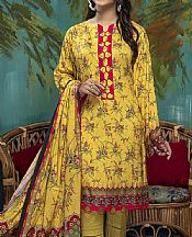 Golden Yellow Linen Suit- Pakistani Winter Clothing