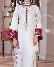 Adans Libas Off White Dhanak Suit- Pakistani Winter Clothing
