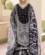 Adans Libas Black/Grey Dhanak Suit- Pakistani Winter Clothing